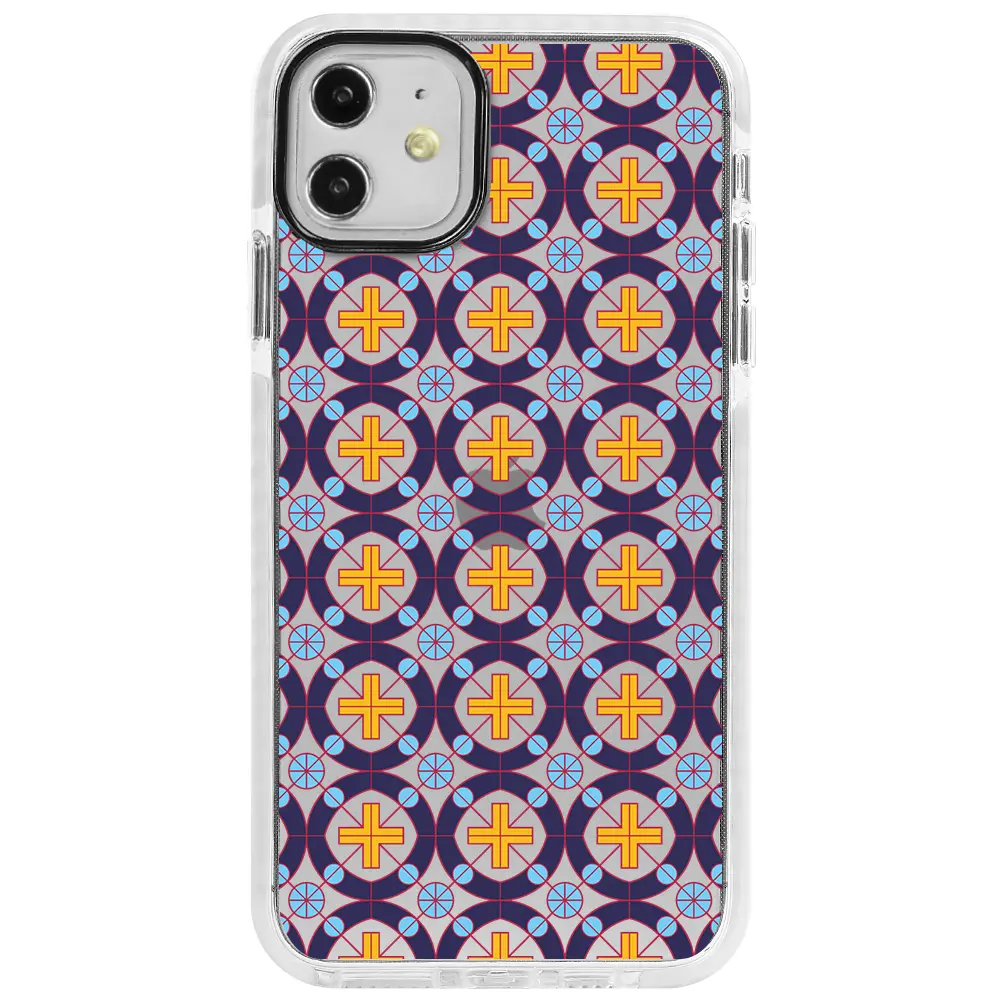Apple iPhone 11 Beyaz Impact Premium Telefon Kılıfı - Ottomans Tiles