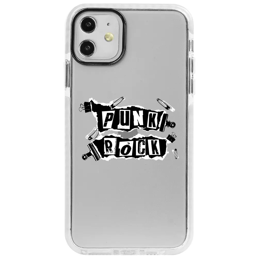 Apple iPhone 11 Beyaz Impact Premium Telefon Kılıfı - Punk Rock