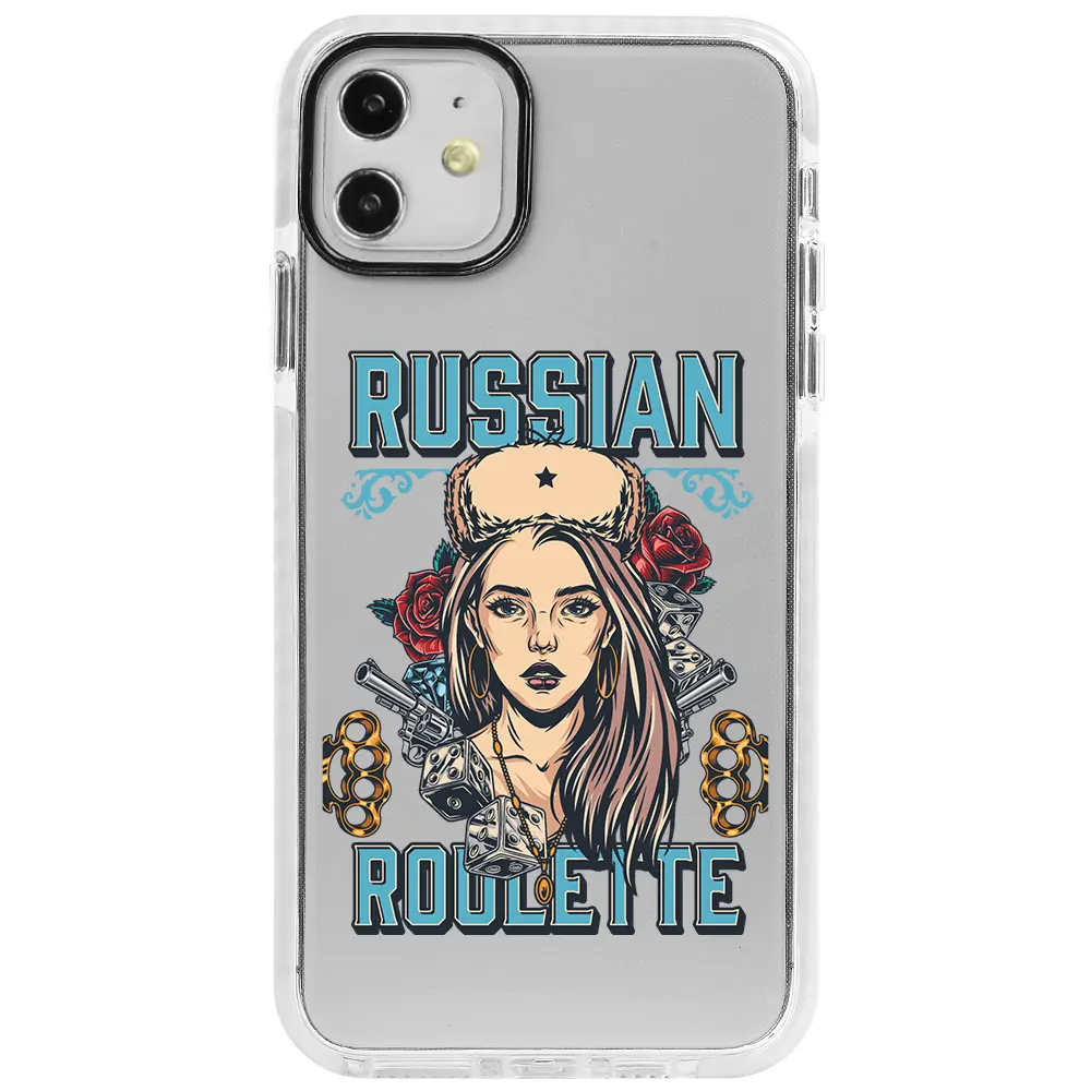 Apple iPhone 11 Beyaz Impact Premium Telefon Kılıfı - Russian Girl