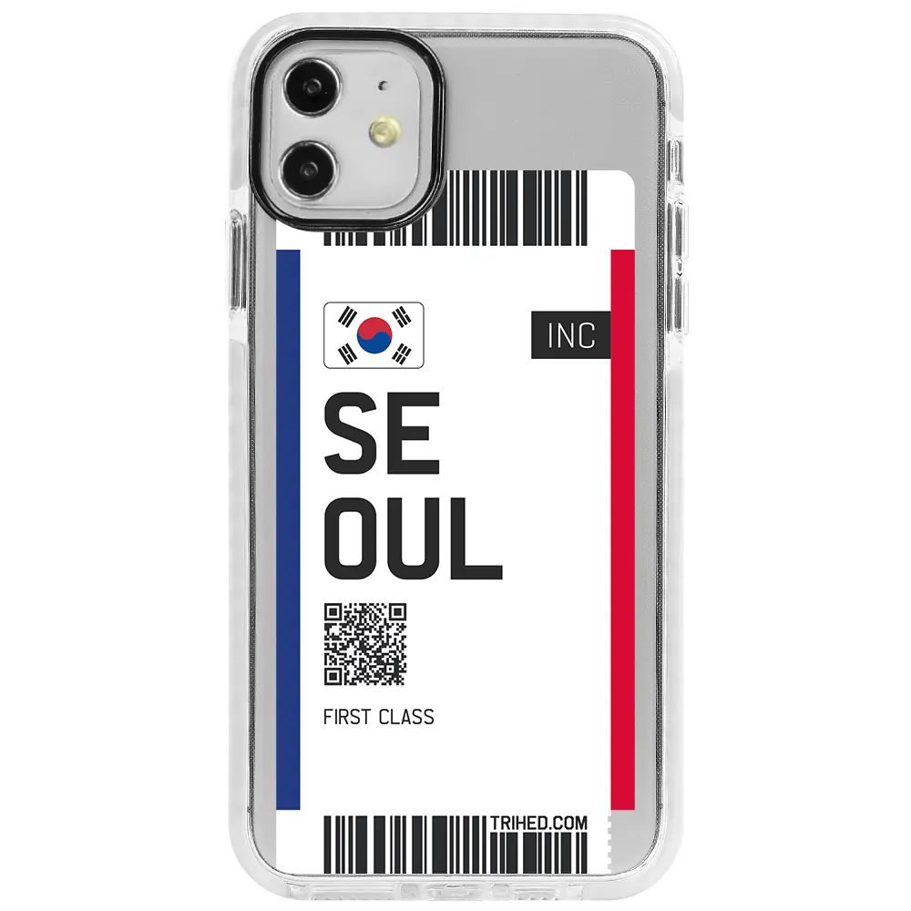 Apple iPhone 11 Beyaz Impact Premium Telefon Kılıfı - Seoul Bileti