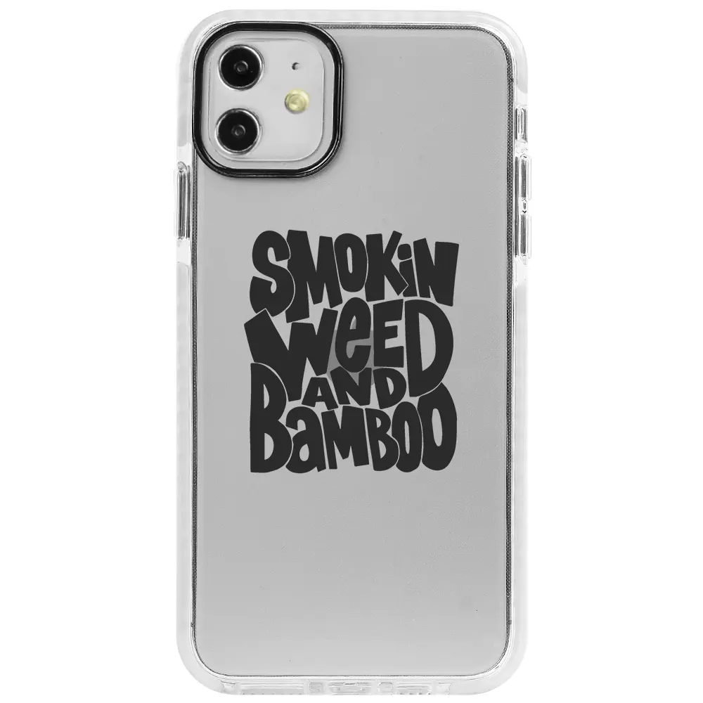Apple iPhone 11 Beyaz Impact Premium Telefon Kılıfı - Smokin Weed