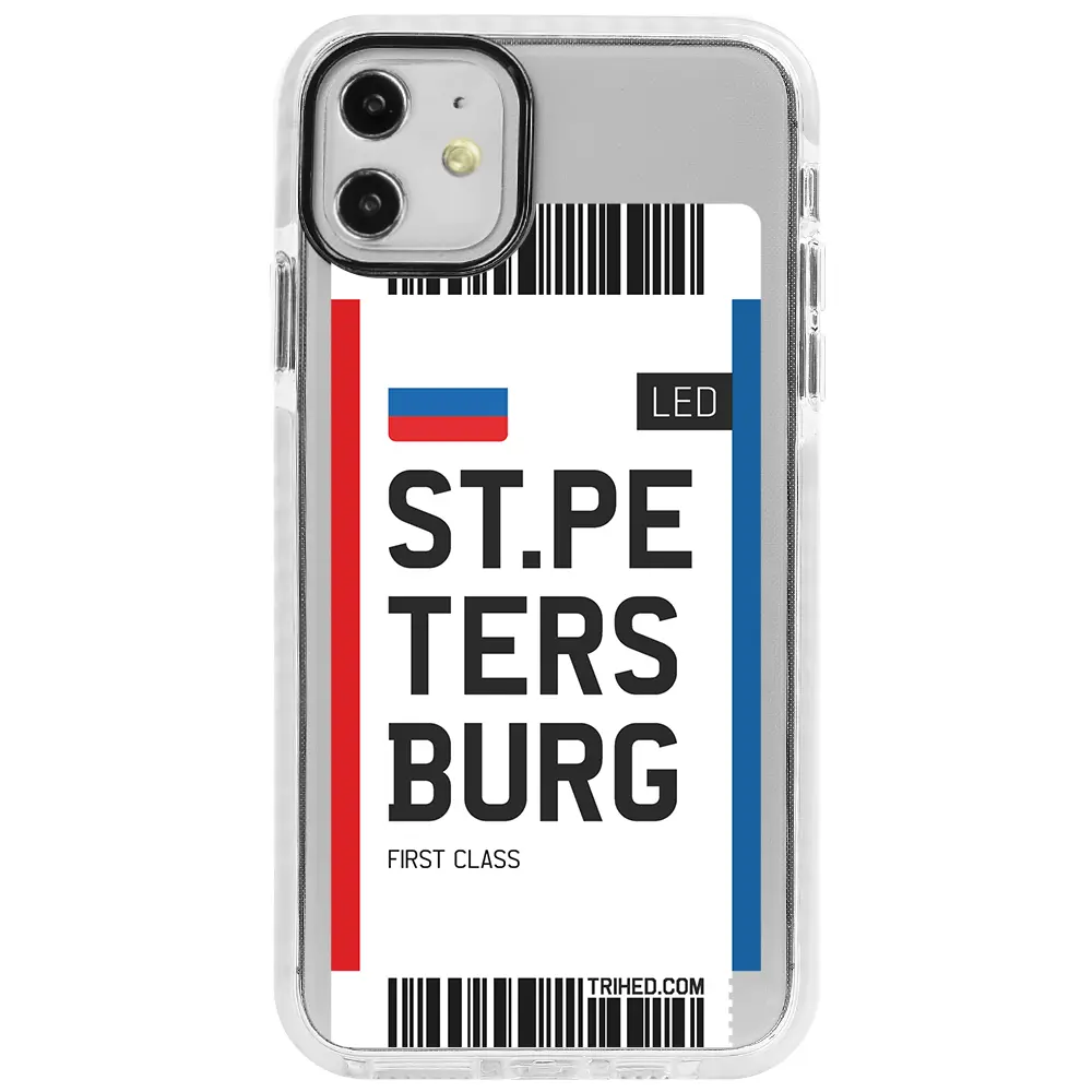 Apple iPhone 11 Beyaz Impact Premium Telefon Kılıfı - St. Petersburg Bileti
