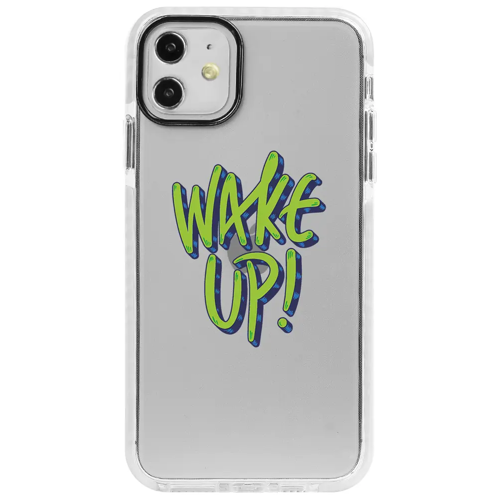 Apple iPhone 11 Beyaz Impact Premium Telefon Kılıfı - Wake Up
