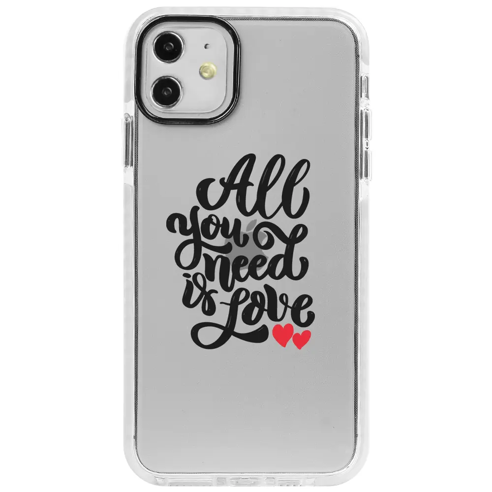 Apple iPhone 11 Beyaz Impact Premium Telefon Kılıfı - You Need Love