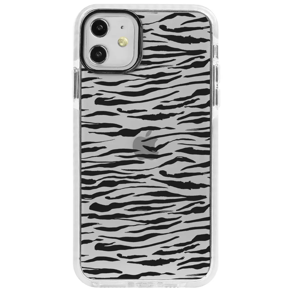 Apple iPhone 11 Beyaz Impact Premium Telefon Kılıfı - Zebra