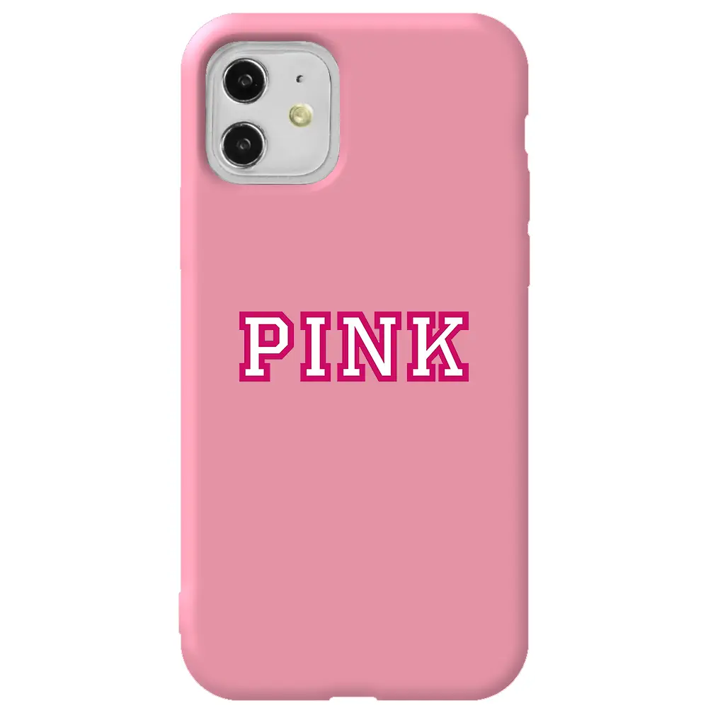 Apple iPhone 11 Pembe Renkli Silikon Telefon Kılıfı - Pink