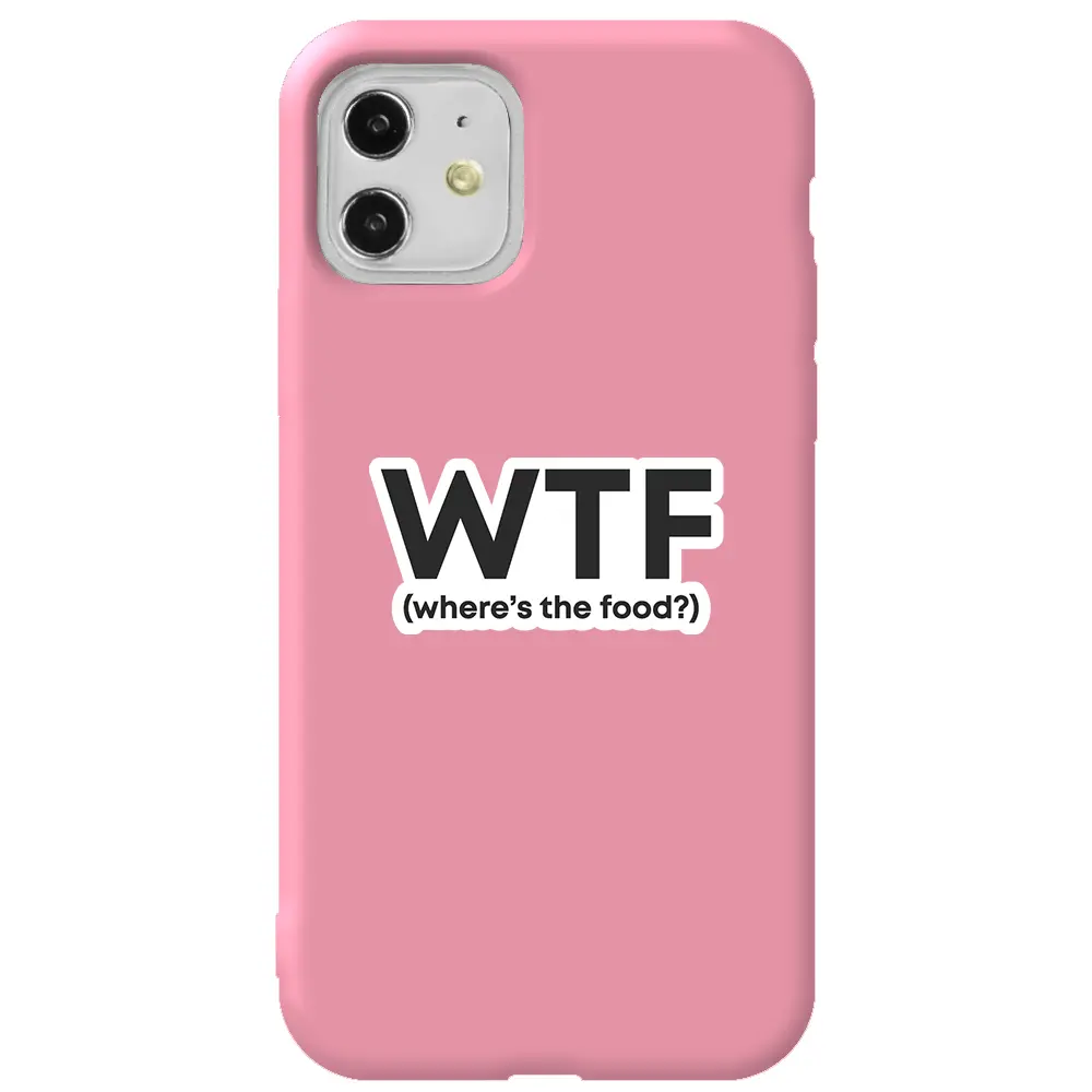 Apple iPhone 11 Pembe Renkli Silikon Telefon Kılıfı - WTF
