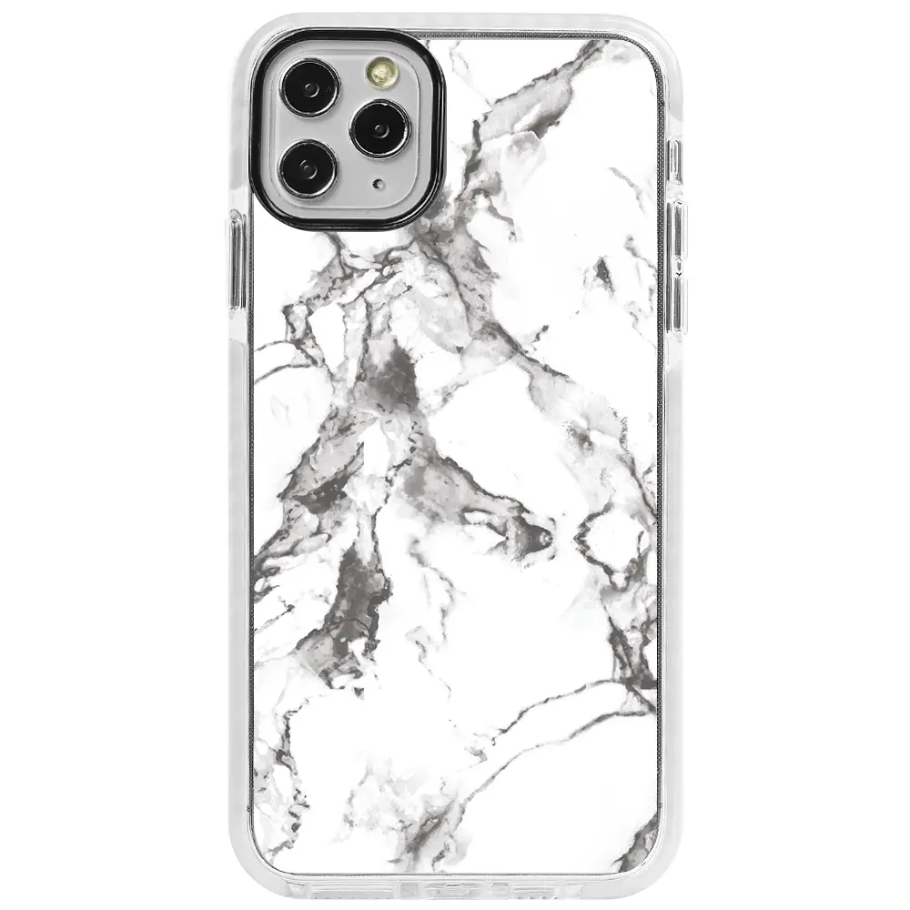 Apple iPhone 11 Pro Beyaz Impact Premium Telefon Kılıfı - Beyaz Mermer 4