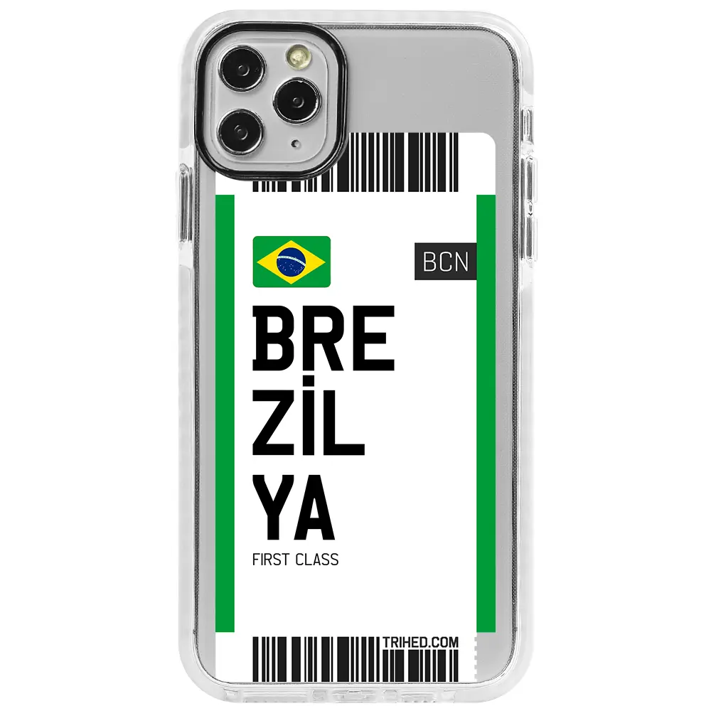 Apple iPhone 11 Pro Beyaz Impact Premium Telefon Kılıfı - Brezilya Bileti