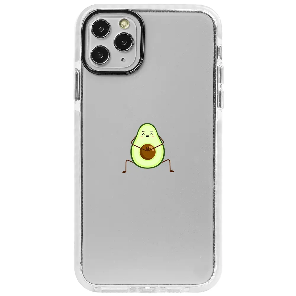 Apple iPhone 11 Pro Beyaz Impact Premium Telefon Kılıfı - Cute Avokado