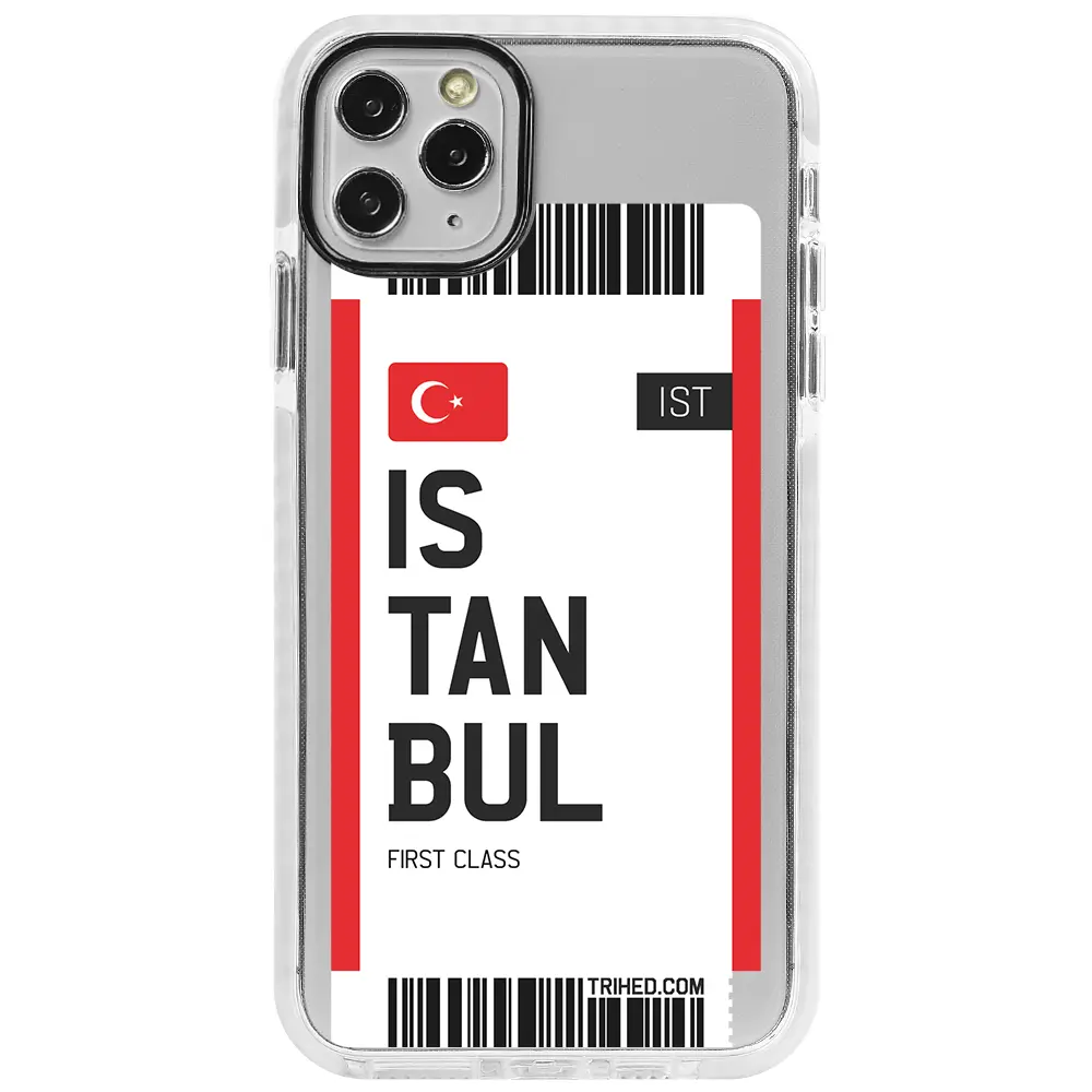 Apple iPhone 11 Pro Beyaz Impact Premium Telefon Kılıfı - İstanbul Bileti
