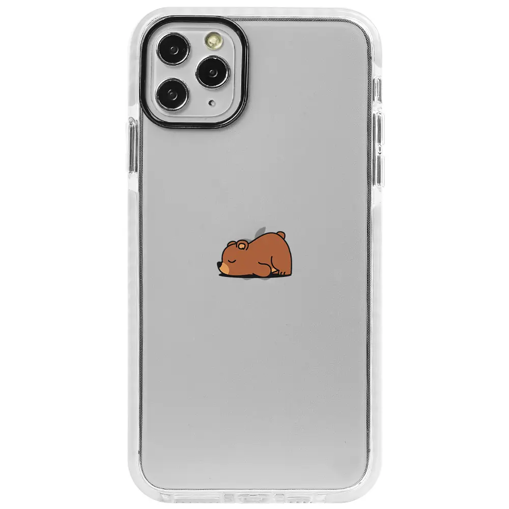 Apple iPhone 11 Pro Beyaz Impact Premium Telefon Kılıfı - Lazy Bear