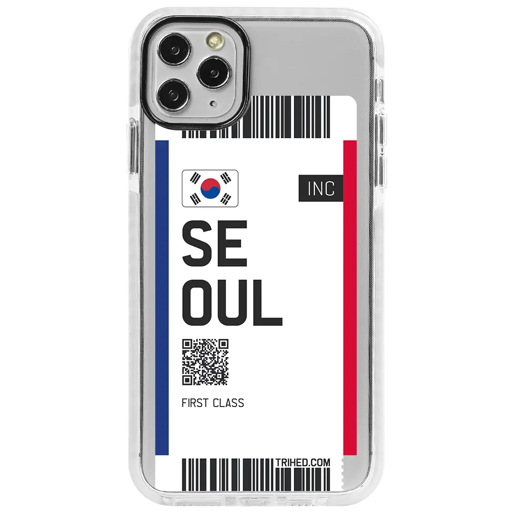 Apple iPhone 11 Pro Beyaz Impact Premium Telefon Kılıfı - Seoul Bileti