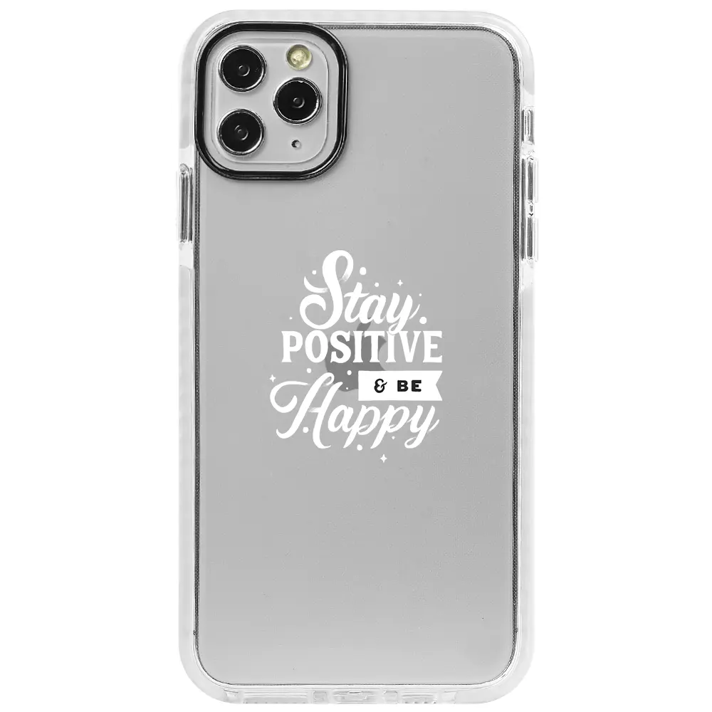 Apple iPhone 11 Pro Beyaz Impact Premium Telefon Kılıfı - Stay Positive