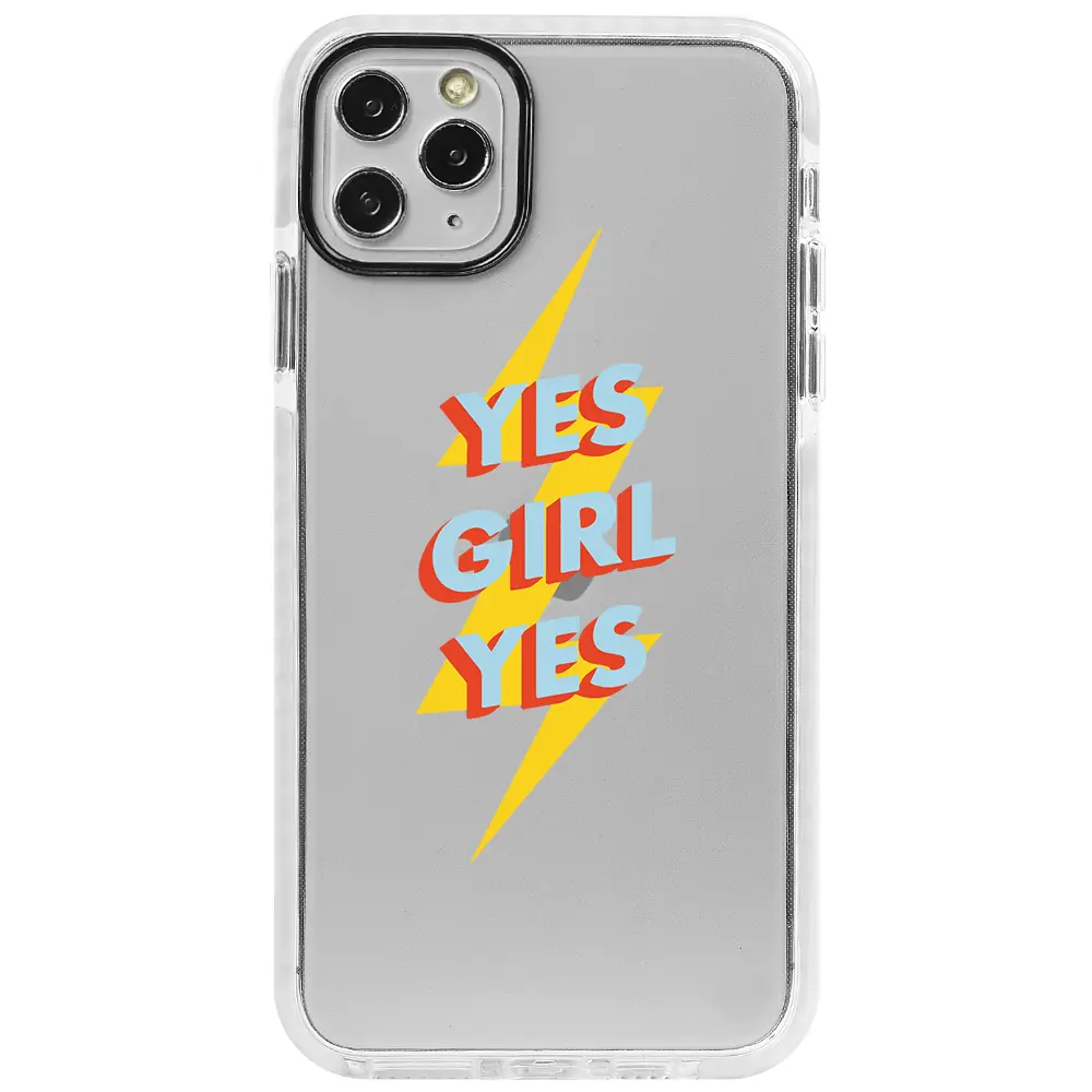 Apple iPhone 11 Pro Beyaz Impact Premium Telefon Kılıfı - Yes Girl