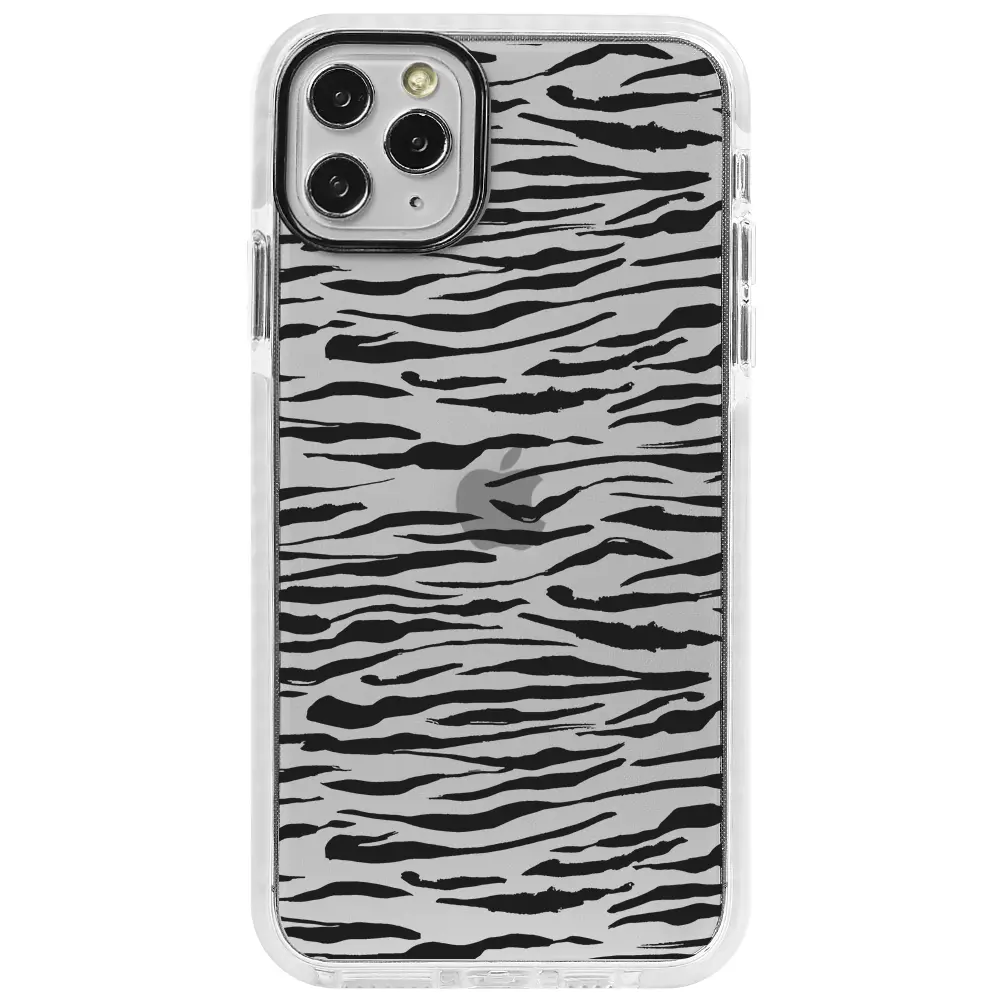 Apple iPhone 11 Pro Beyaz Impact Premium Telefon Kılıfı - Zebra
