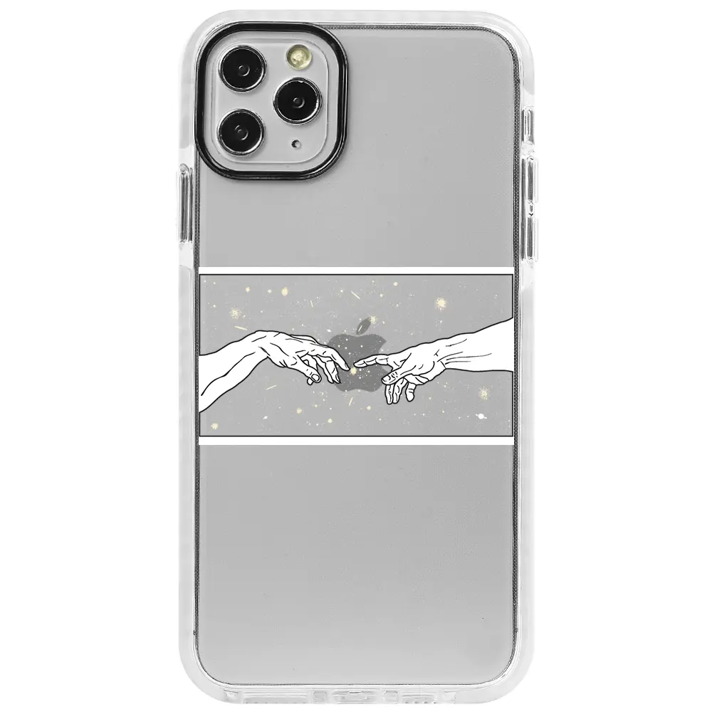 Apple iPhone 11 Pro Max Beyaz Impact Premium Telefon Kılıfı - Adem'in Yaratılışı 2