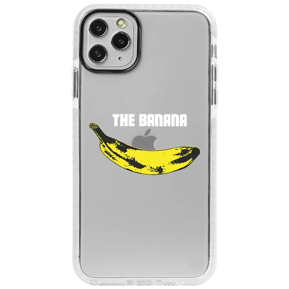 Apple iPhone 11 Pro Max Beyaz Impact Premium Telefon Kılıfı - Andy Warhol Banana