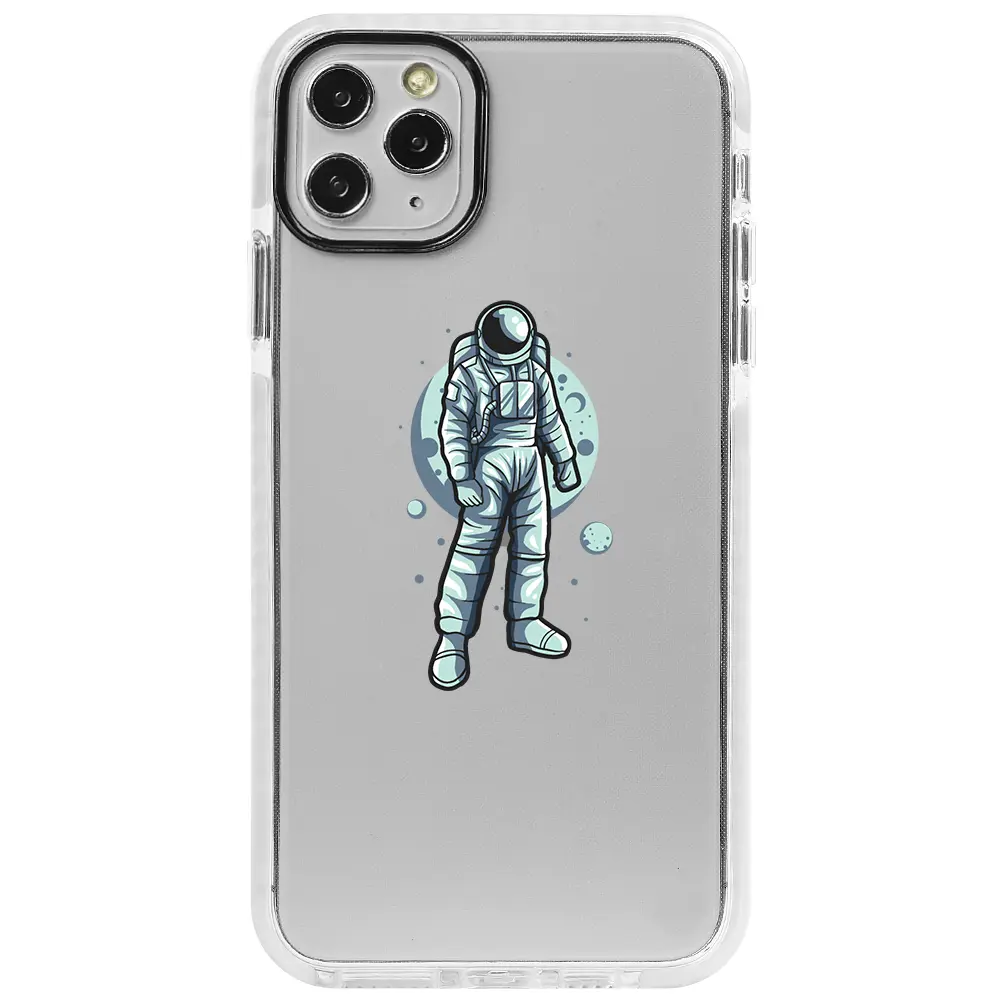 Apple iPhone 11 Pro Max Beyaz Impact Premium Telefon Kılıfı - Astronot
