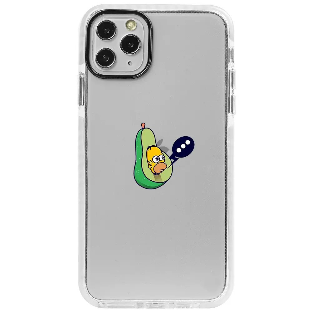 Apple iPhone 11 Pro Max Beyaz Impact Premium Telefon Kılıfı - Avokado Simpson