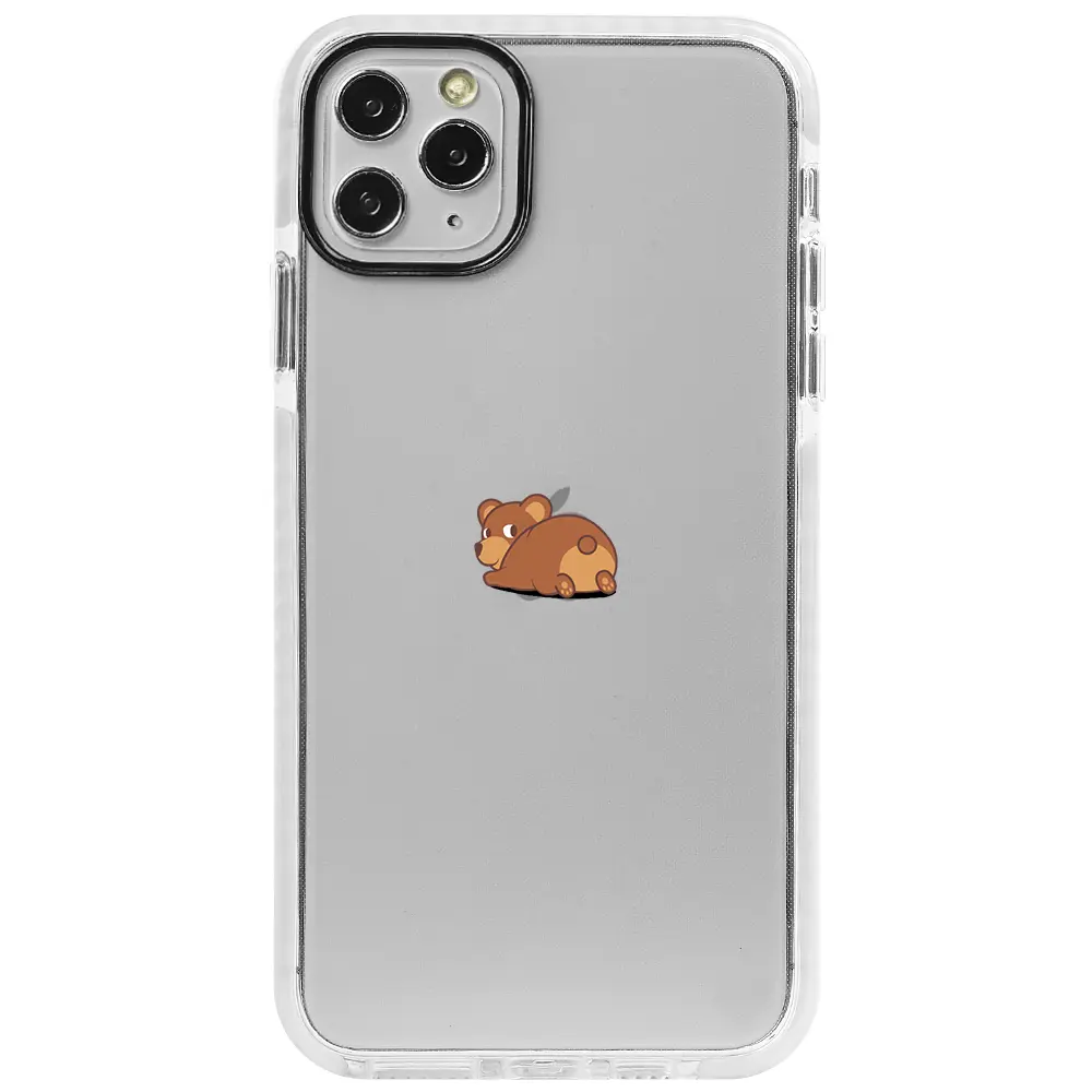 Apple iPhone 11 Pro Max Beyaz Impact Premium Telefon Kılıfı - Bear