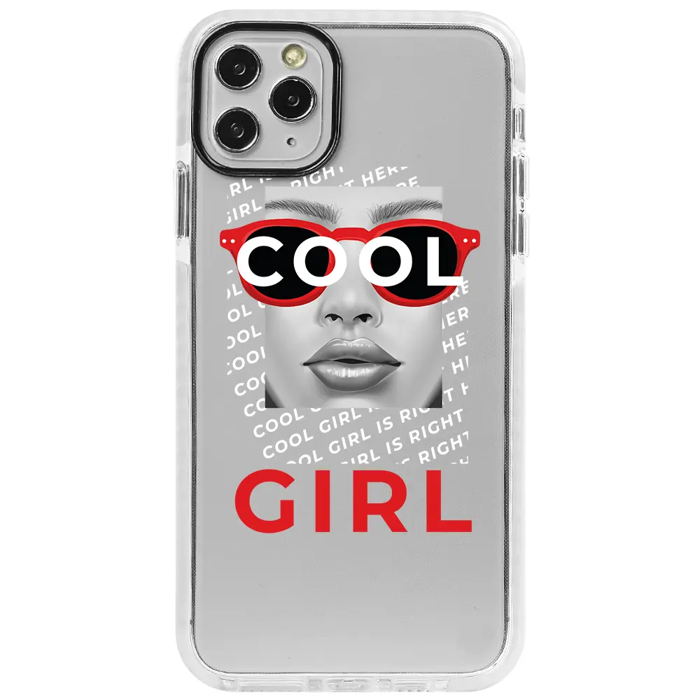 Apple iPhone 11 Pro Max Beyaz Impact Premium Telefon Kılıfı - Cool Girl