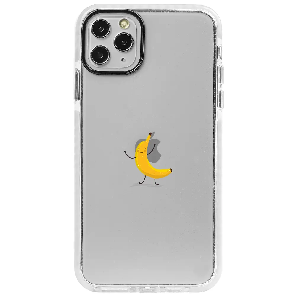 Apple iPhone 11 Pro Max Beyaz Impact Premium Telefon Kılıfı - Cute Muz