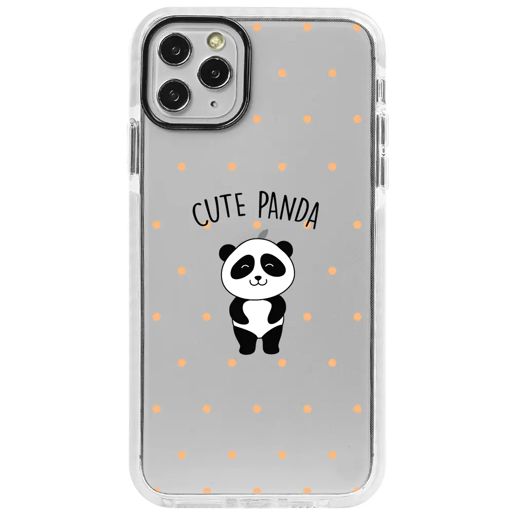 Apple iPhone 11 Pro Max Beyaz Impact Premium Telefon Kılıfı - Cute Panda
