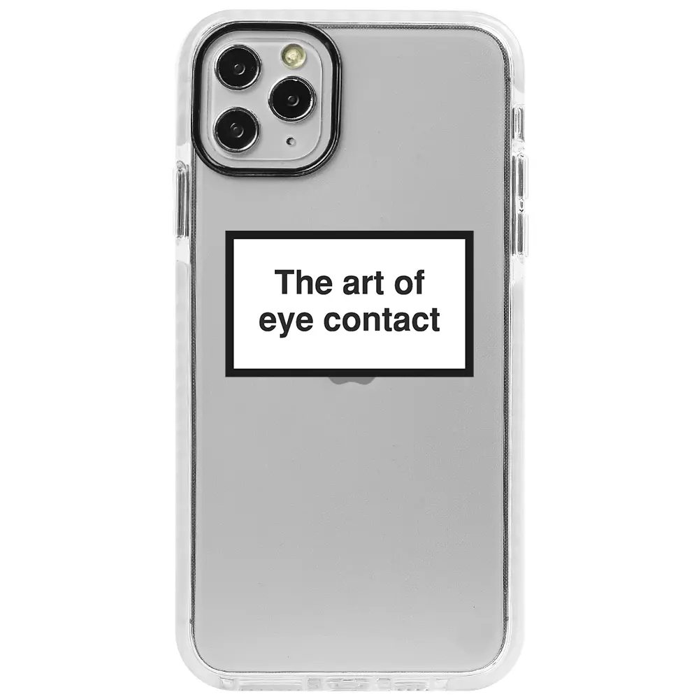Apple iPhone 11 Pro Max Beyaz Impact Premium Telefon Kılıfı - Eye Contact