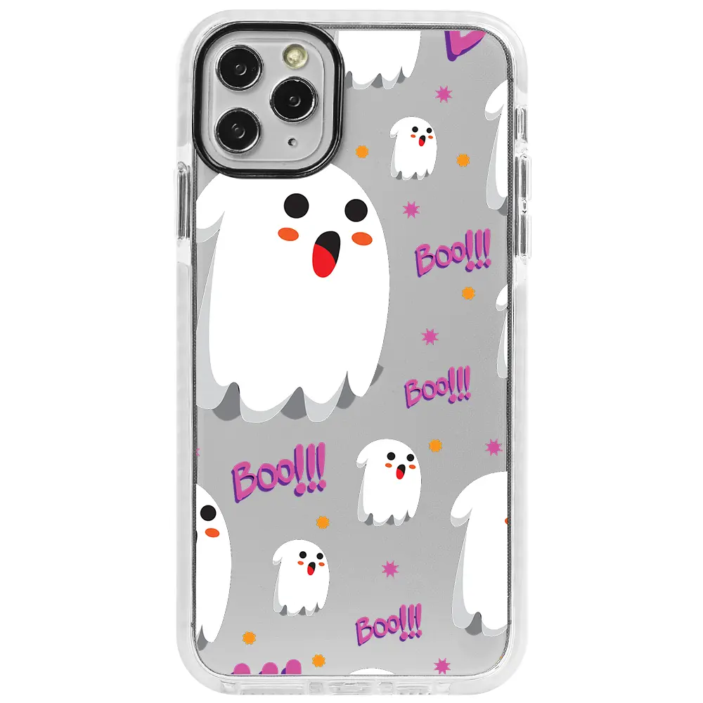 Apple iPhone 11 Pro Max Beyaz Impact Premium Telefon Kılıfı - Ghost Boo!