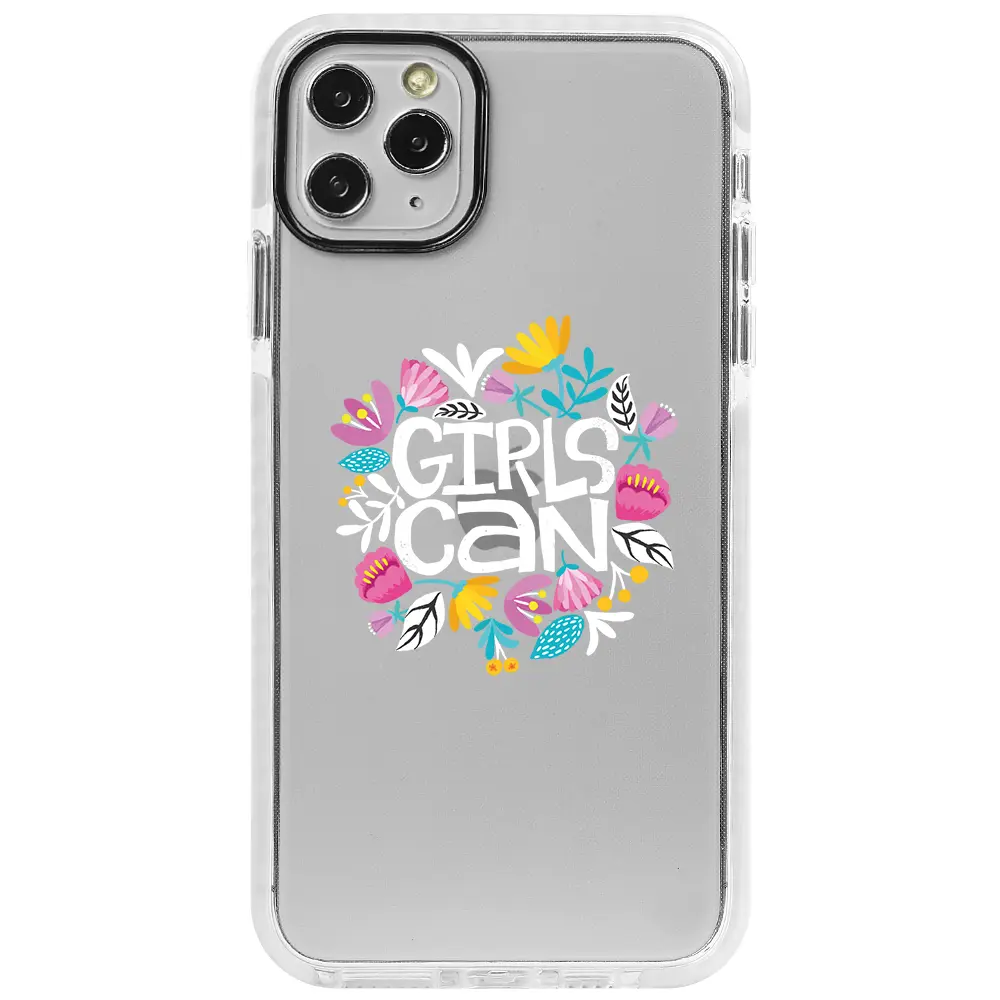 Apple iPhone 11 Pro Max Beyaz Impact Premium Telefon Kılıfı - Girls Can
