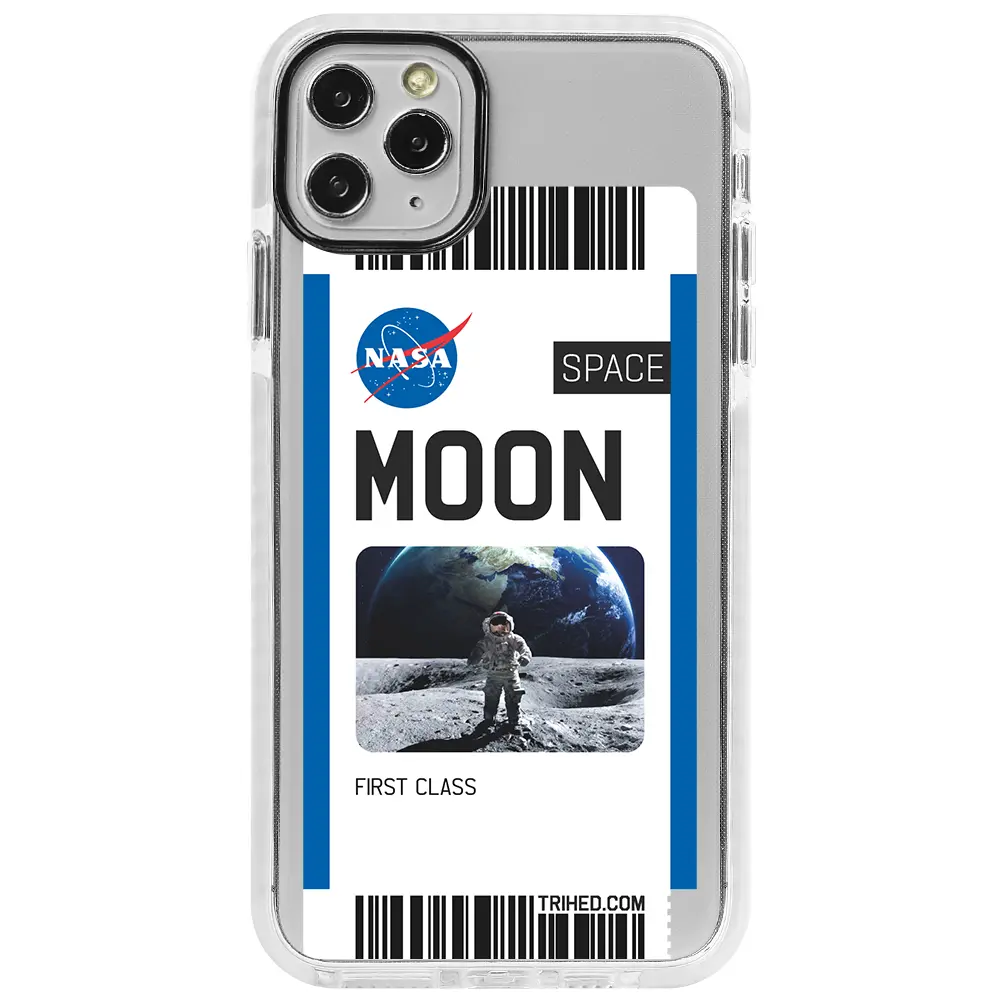 Apple iPhone 11 Pro Max Beyaz Impact Premium Telefon Kılıfı - Moon Bileti