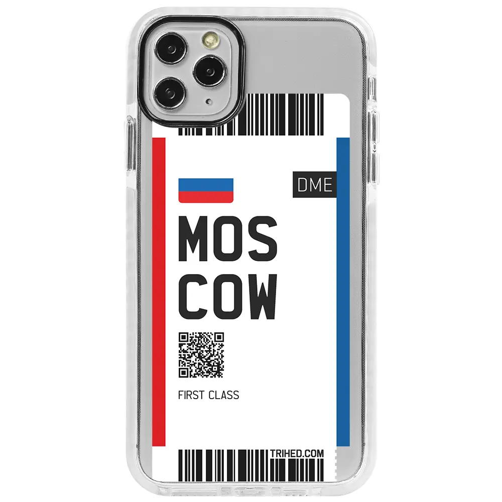 Apple iPhone 11 Pro Max Beyaz Impact Premium Telefon Kılıfı - Moscow Bileti