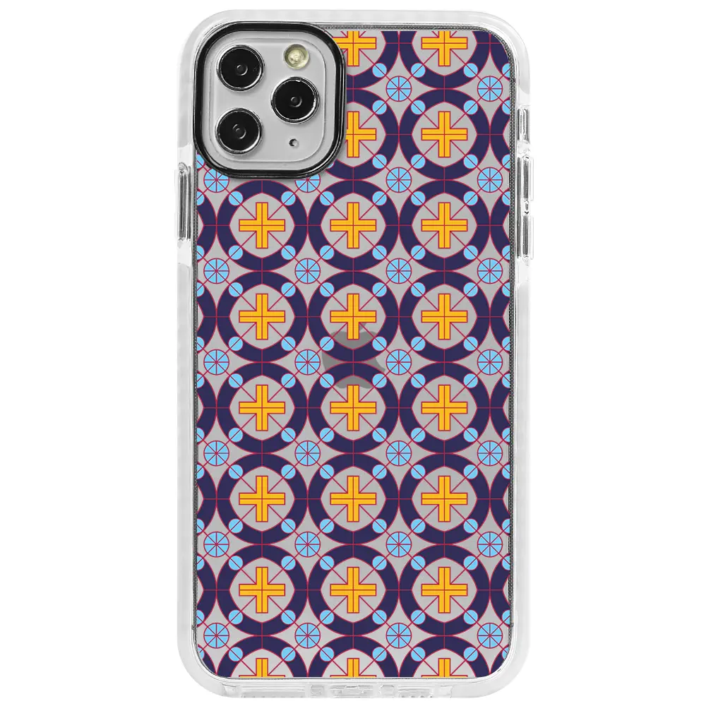 Apple iPhone 11 Pro Max Beyaz Impact Premium Telefon Kılıfı - Ottomans Tiles