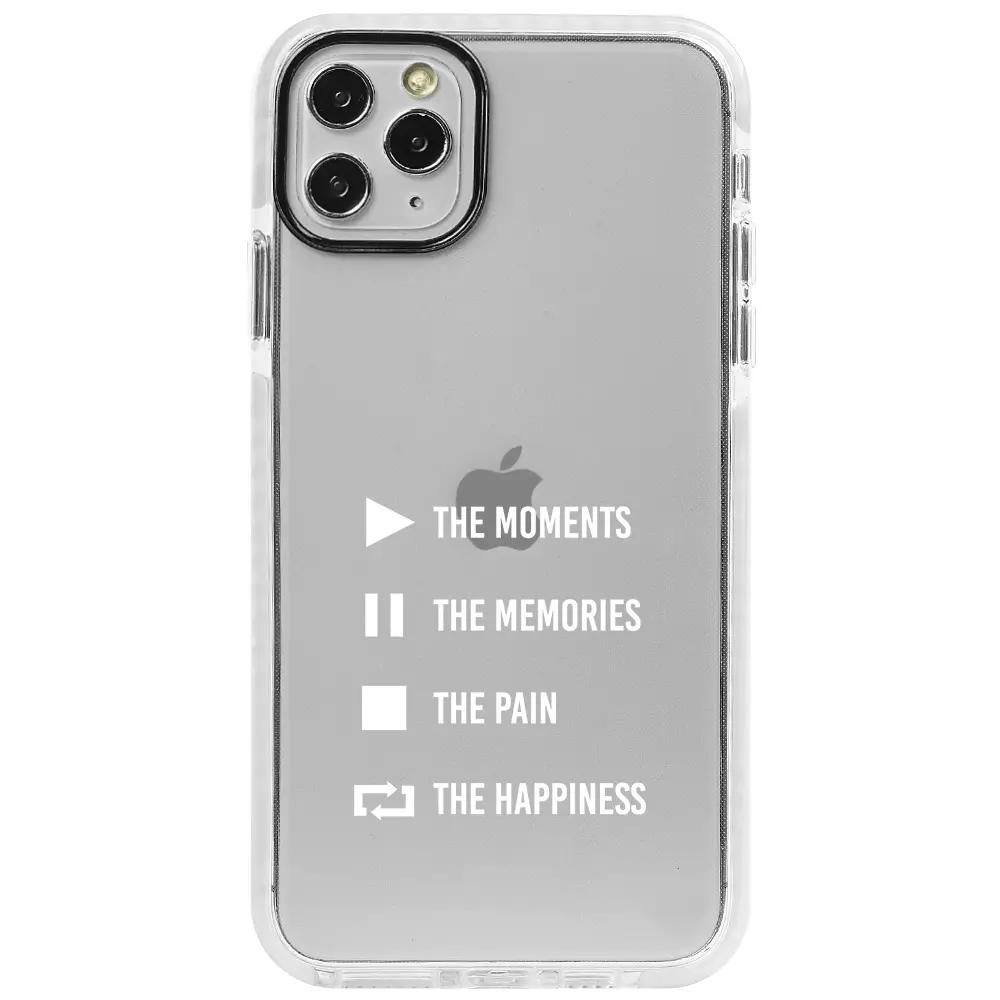 Apple iPhone 11 Pro Max Beyaz Impact Premium Telefon Kılıfı - Playlist