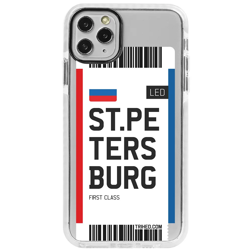 Apple iPhone 11 Pro Max Beyaz Impact Premium Telefon Kılıfı - St. Petersburg Bileti