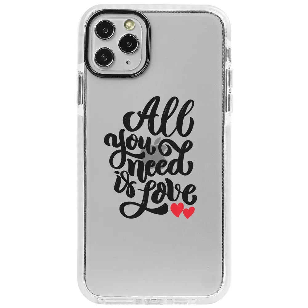 Apple iPhone 11 Pro Max Beyaz Impact Premium Telefon Kılıfı - You Need Love