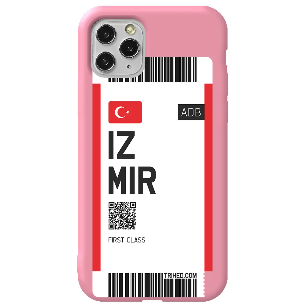 Apple iPhone 11 Pro Max Pembe Renkli Silikon Telefon Kılıfı - İzmir Bileti