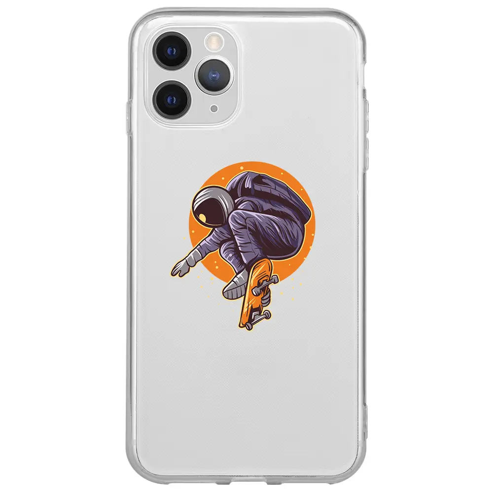 Apple iPhone 11 Pro Max Şeffaf Telefon Kılıfı - Astronot 2