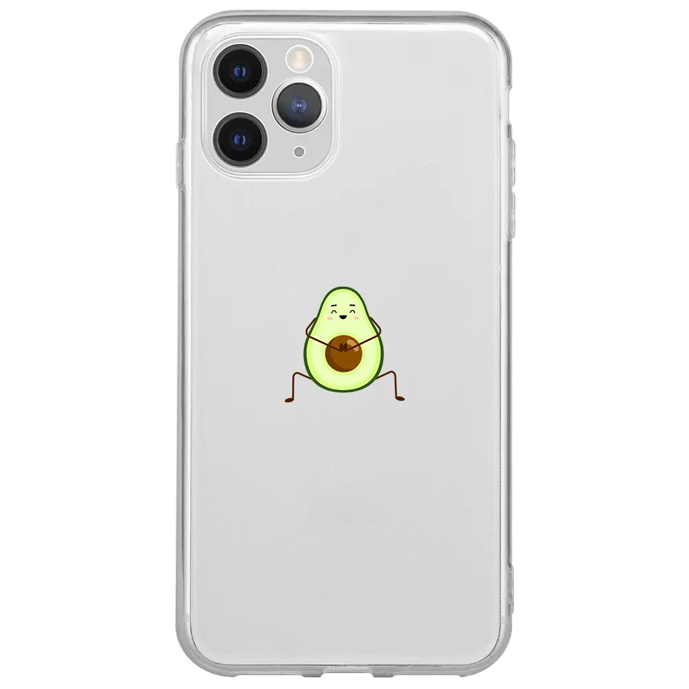 Apple iPhone 11 Pro Max Şeffaf Telefon Kılıfı - Cute Avokado