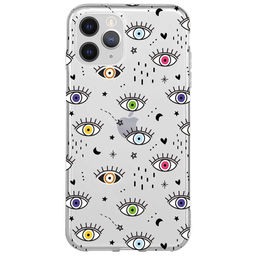 Apple iPhone 11 Pro Max Şeffaf Telefon Kılıfı - En Renkli Göz