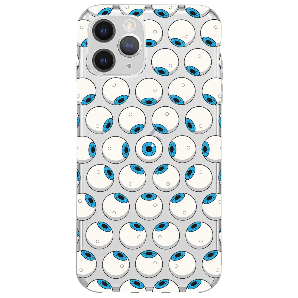 Apple iPhone 11 Pro Max Şeffaf Telefon Kılıfı - Eyes On You 2