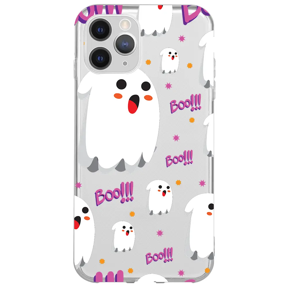 Apple iPhone 11 Pro Max Şeffaf Telefon Kılıfı - Ghost Boo!