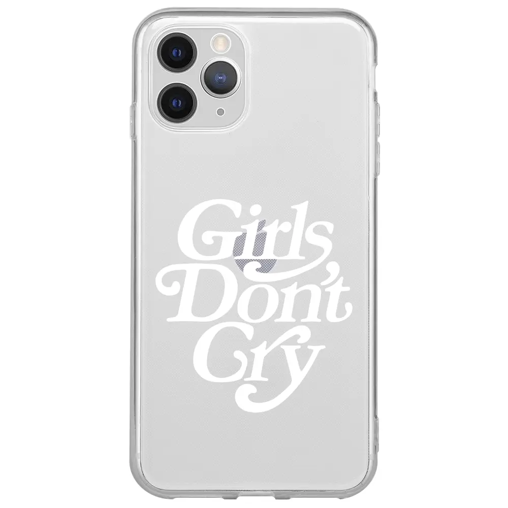 Apple iPhone 11 Pro Max Şeffaf Telefon Kılıfı - Girls Don't Cry