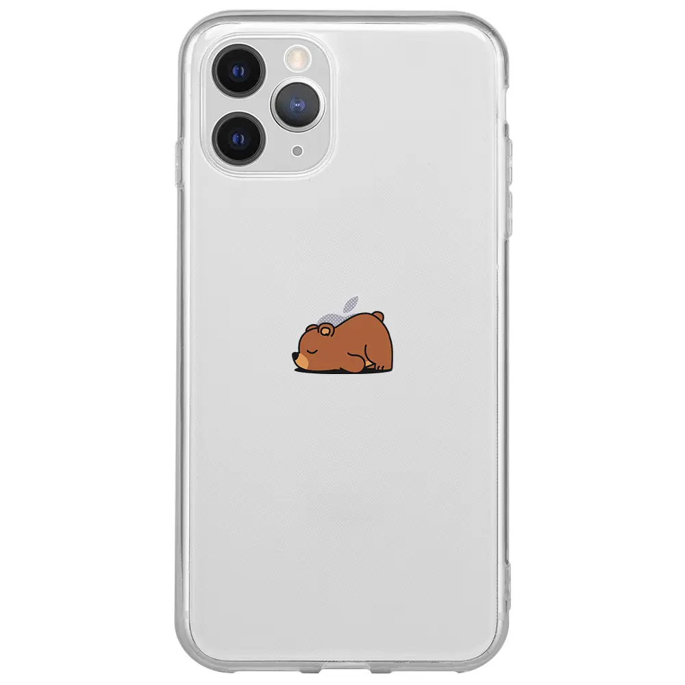 Apple iPhone 11 Pro Max Şeffaf Telefon Kılıfı - Lazy Bear
