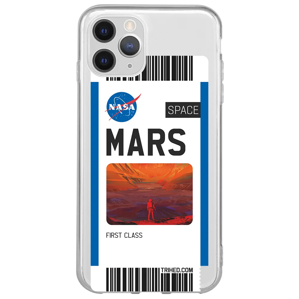 Apple iPhone 11 Pro Max Şeffaf Telefon Kılıfı - Mars Bileti