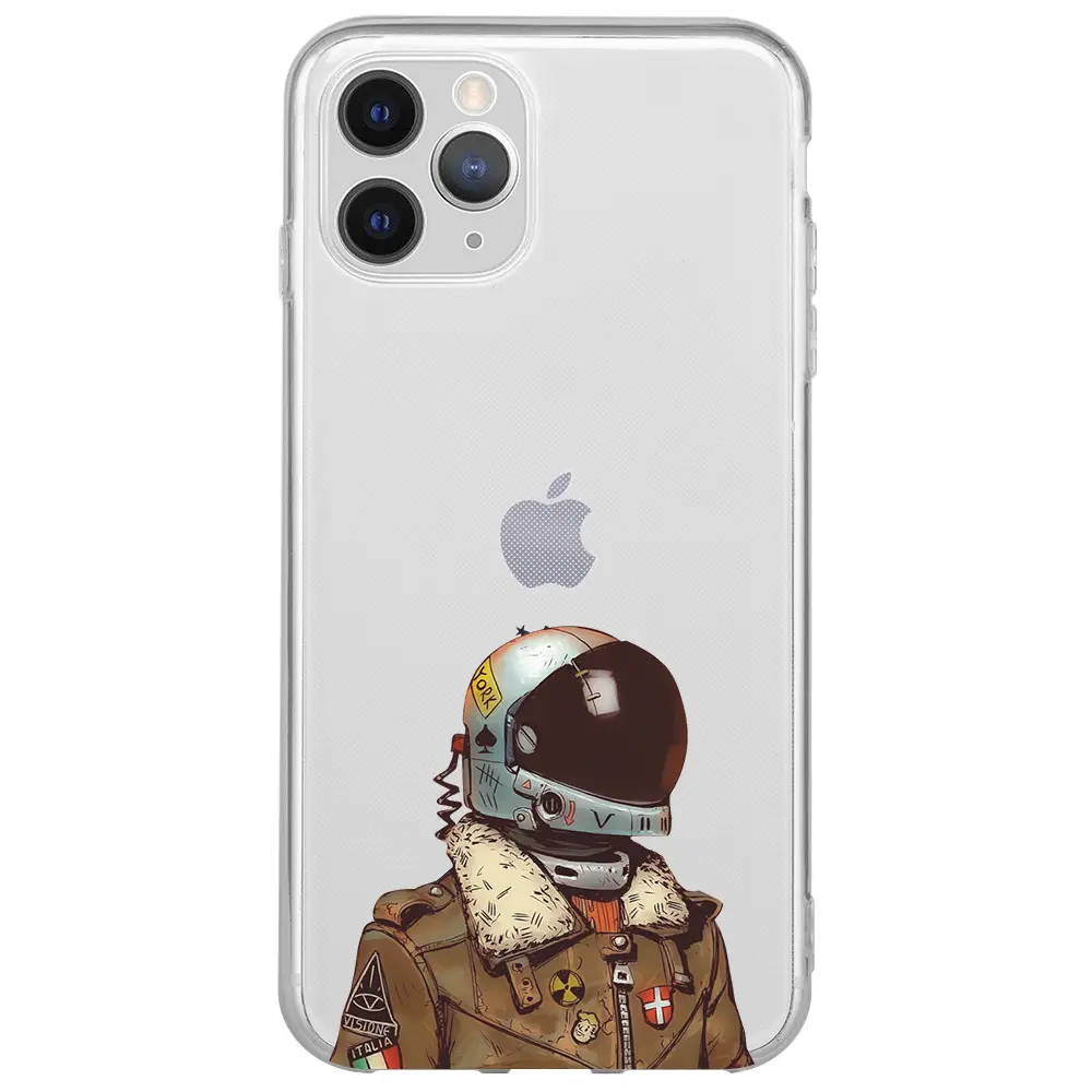 Apple iPhone 11 Pro Max Şeffaf Telefon Kılıfı - Motorcycle Man