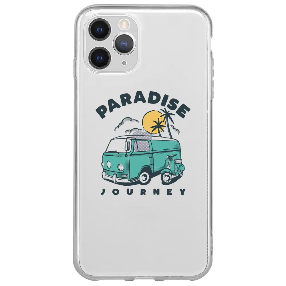 Apple iPhone 11 Pro Max Şeffaf Telefon Kılıfı - Paradise