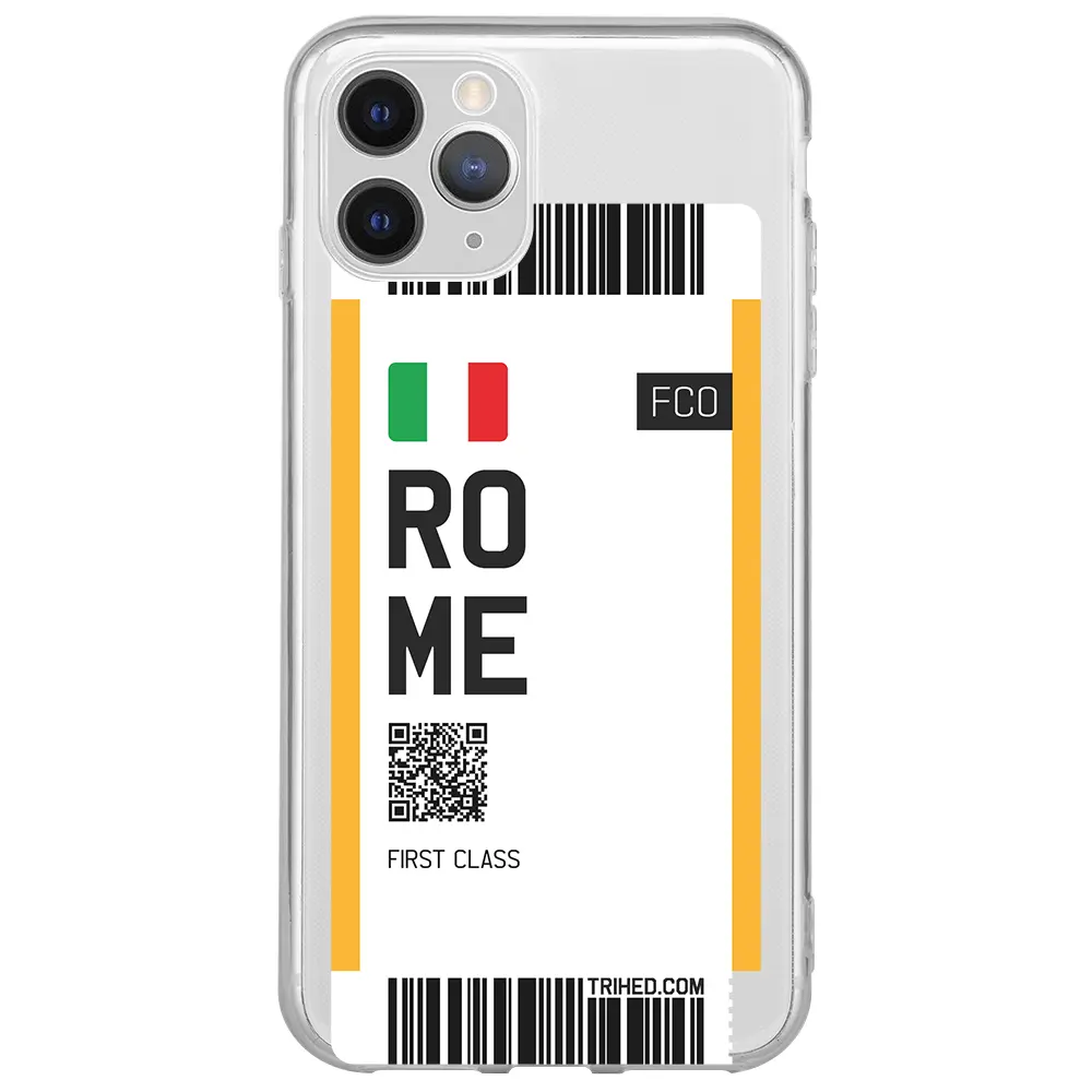 Apple iPhone 11 Pro Max Şeffaf Telefon Kılıfı - Rome Bileti