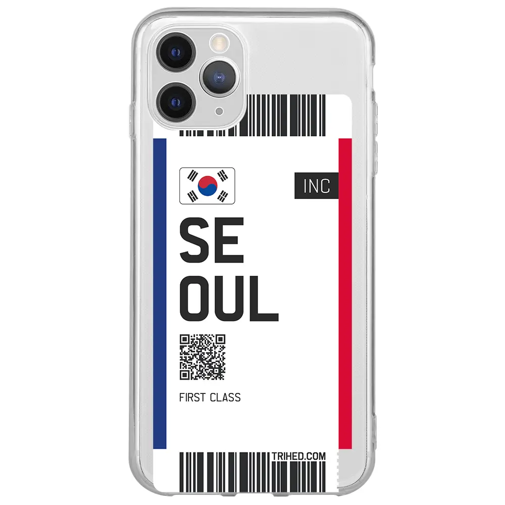 Apple iPhone 11 Pro Max Şeffaf Telefon Kılıfı - Seoul Bileti